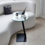 Hanah Home Fagioli - Mesa de centro negra con cristal templado